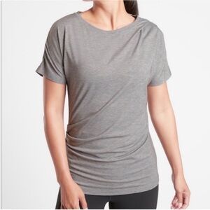 Athleta Gray Essence Short Sleeve Top